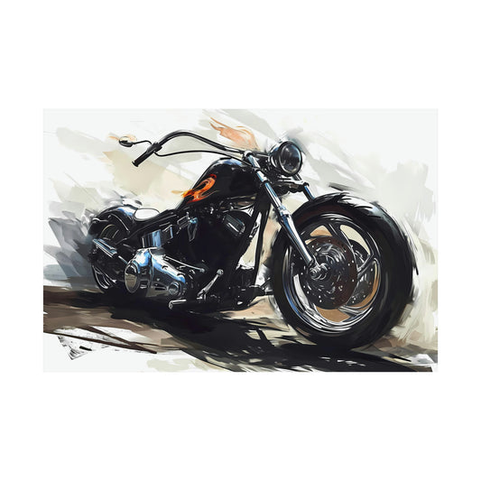 Motorcycle Art Print Poster | Unframed
