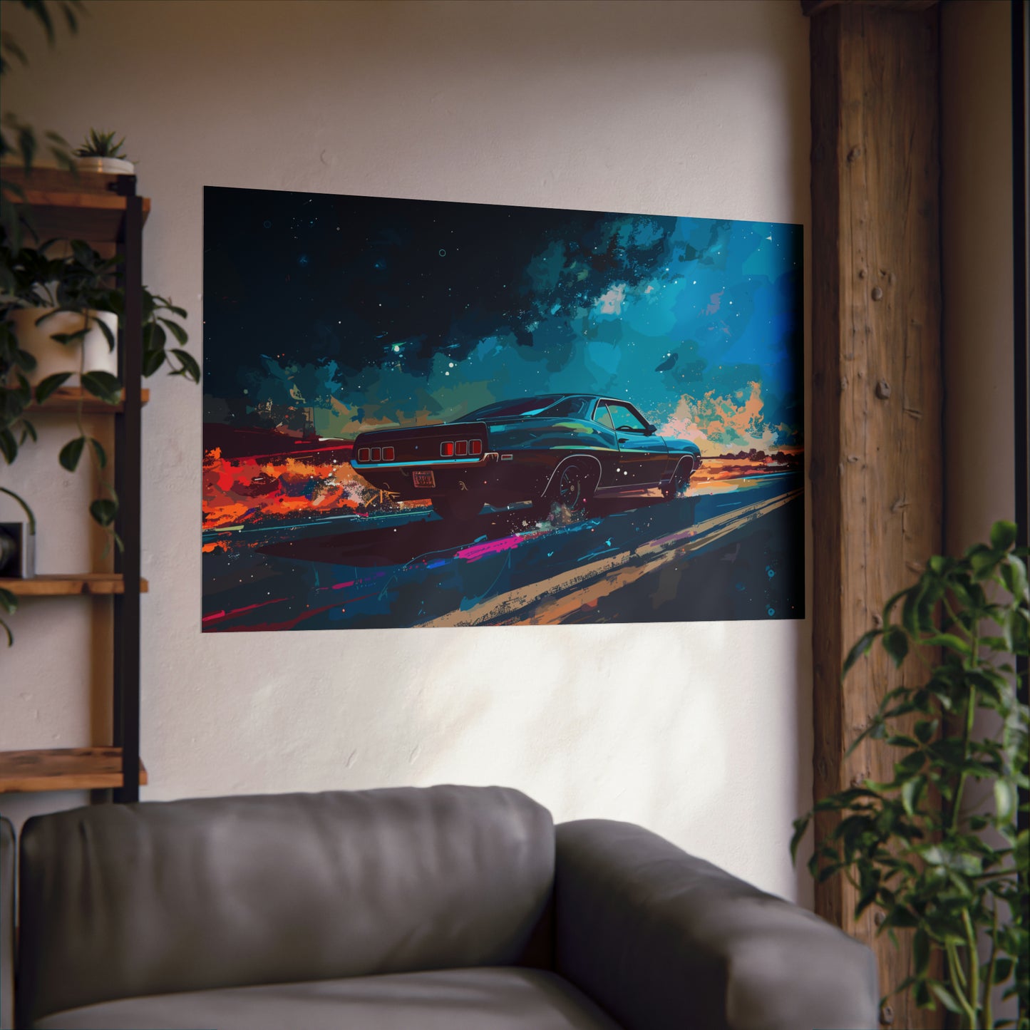Vintage American Muscle Car Art Print Poster | Unframed