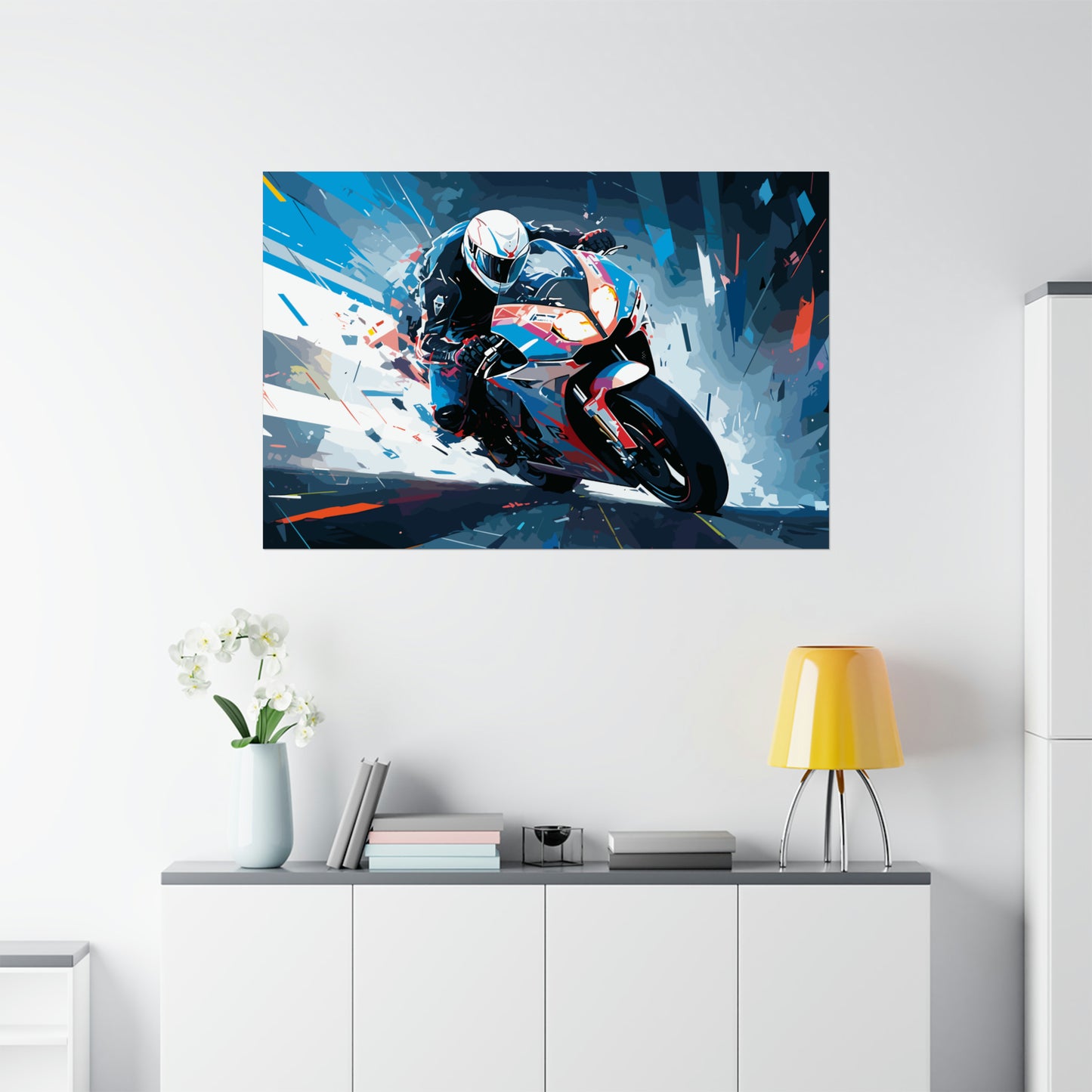 Sport Bike Motorcycle Art Print Poster | Unframed