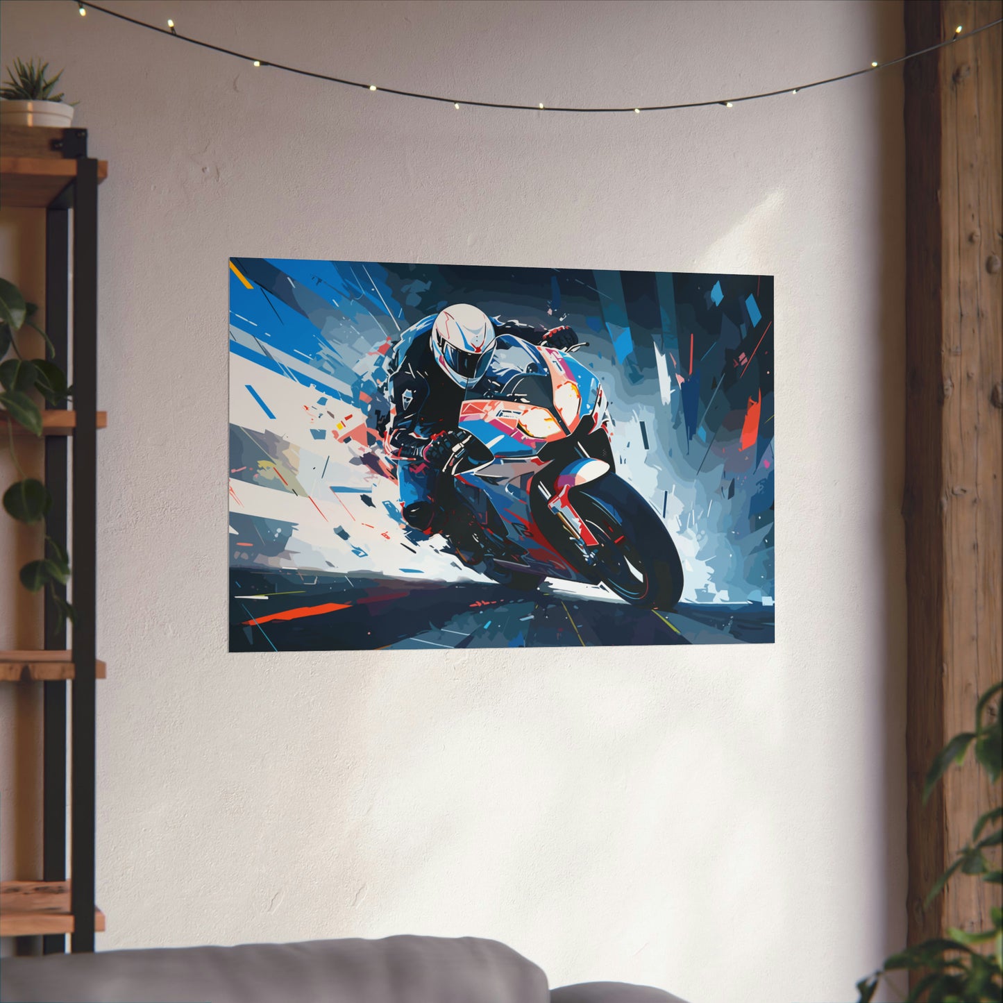 Sport Bike Motorcycle Art Print Poster | Unframed