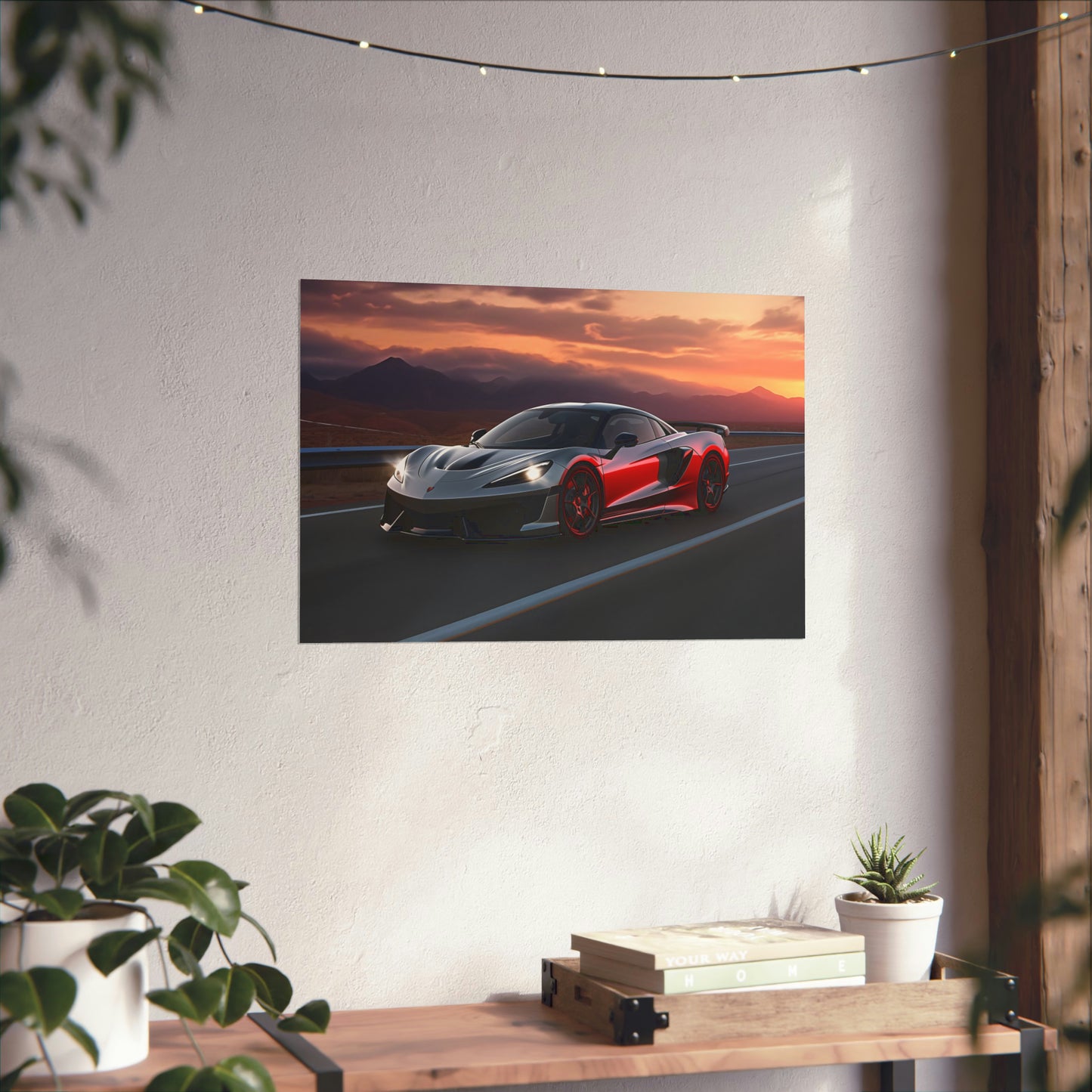 Supercar Sports Car Poster Art Print | Customizable