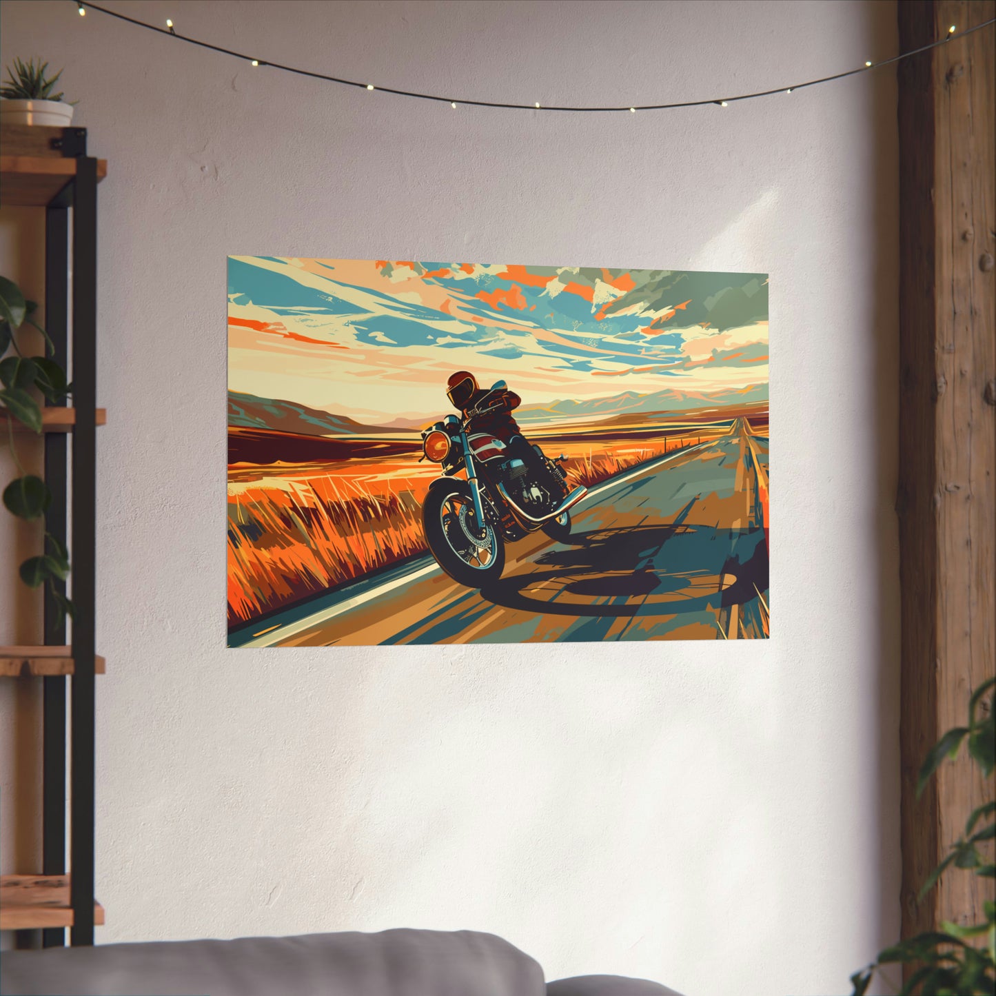 Motorcycle Art Print Poster | Unframed