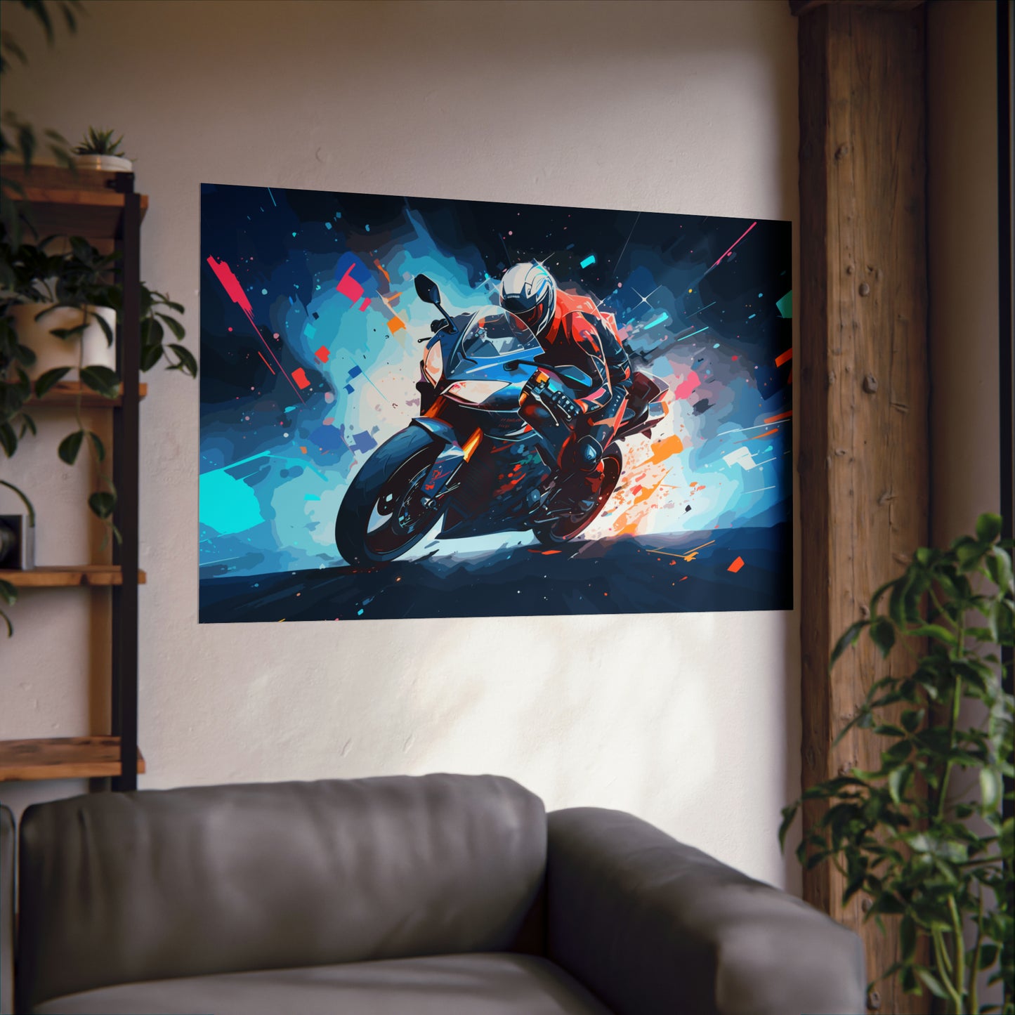 Sport Bike Motorcycle Art Print Poster | Unframed
