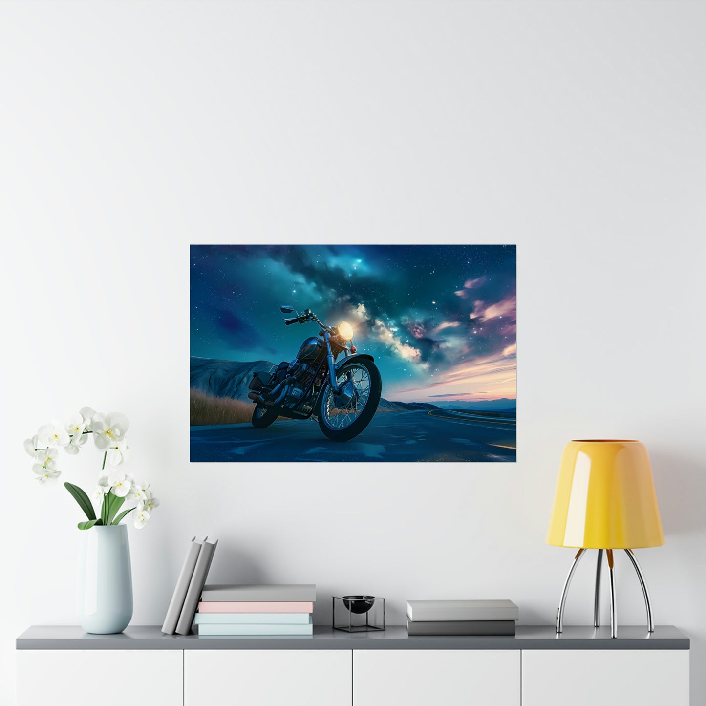 Motorcycle Art Print Poster | Unframed