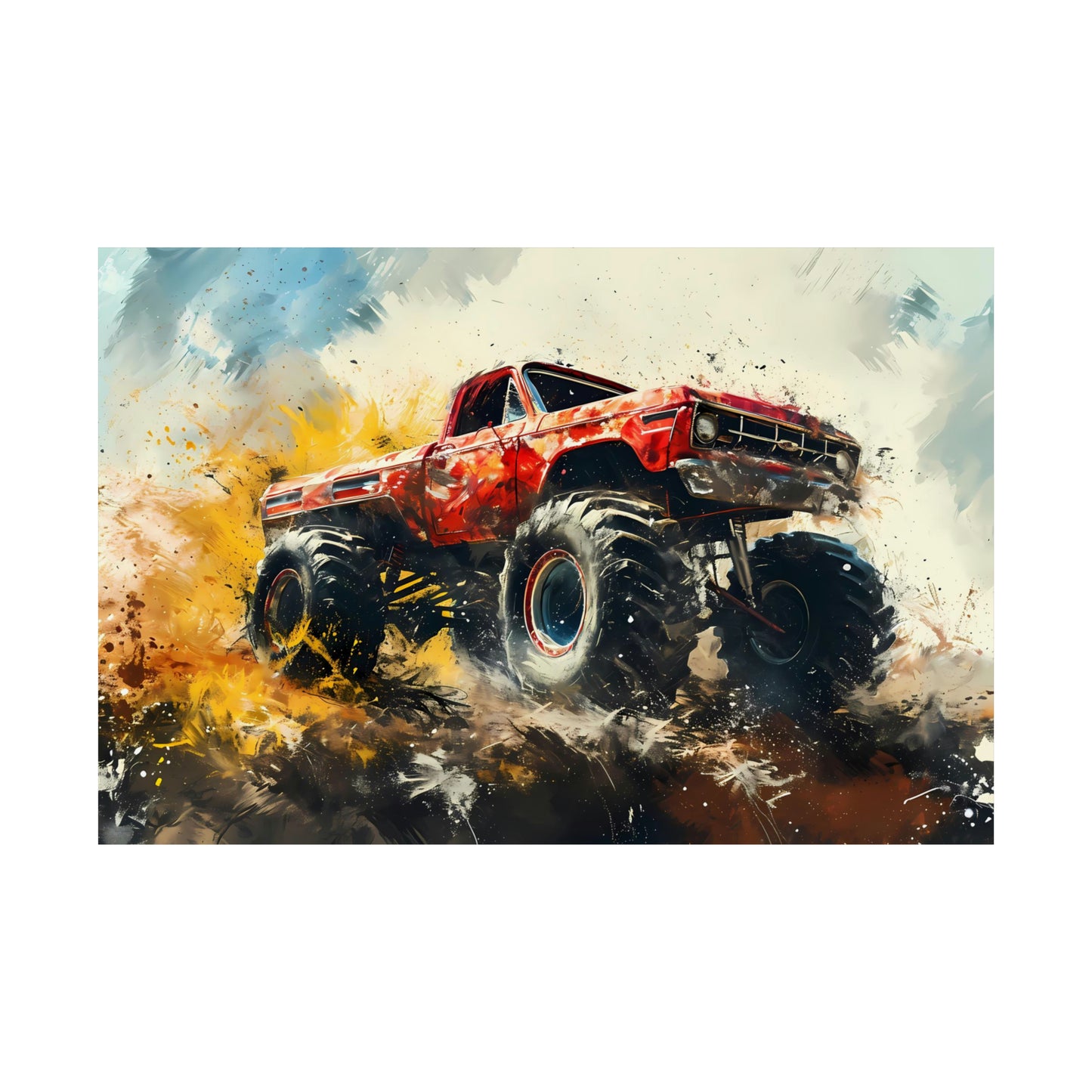 Monster Truck Poster Art Print | Customizable