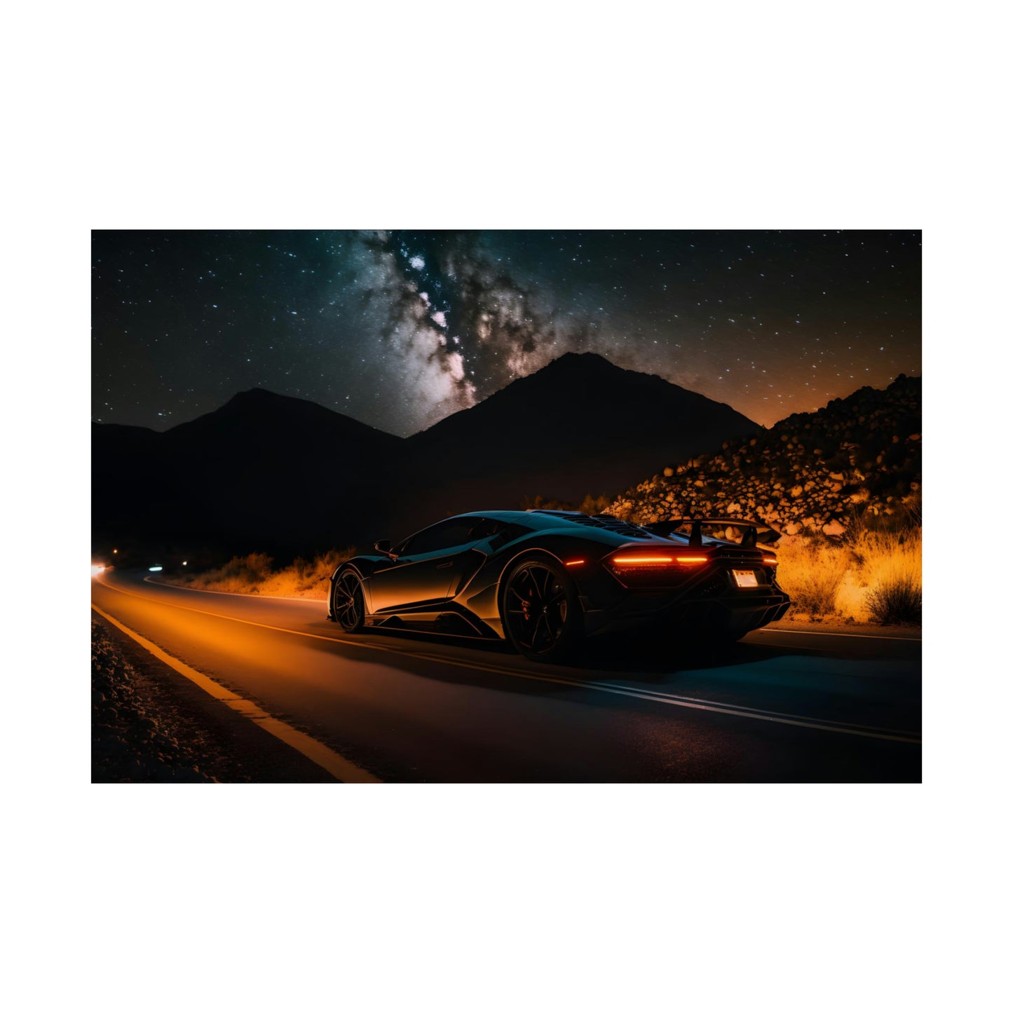 Supercar Sports Car Poster Art Print | Customizable