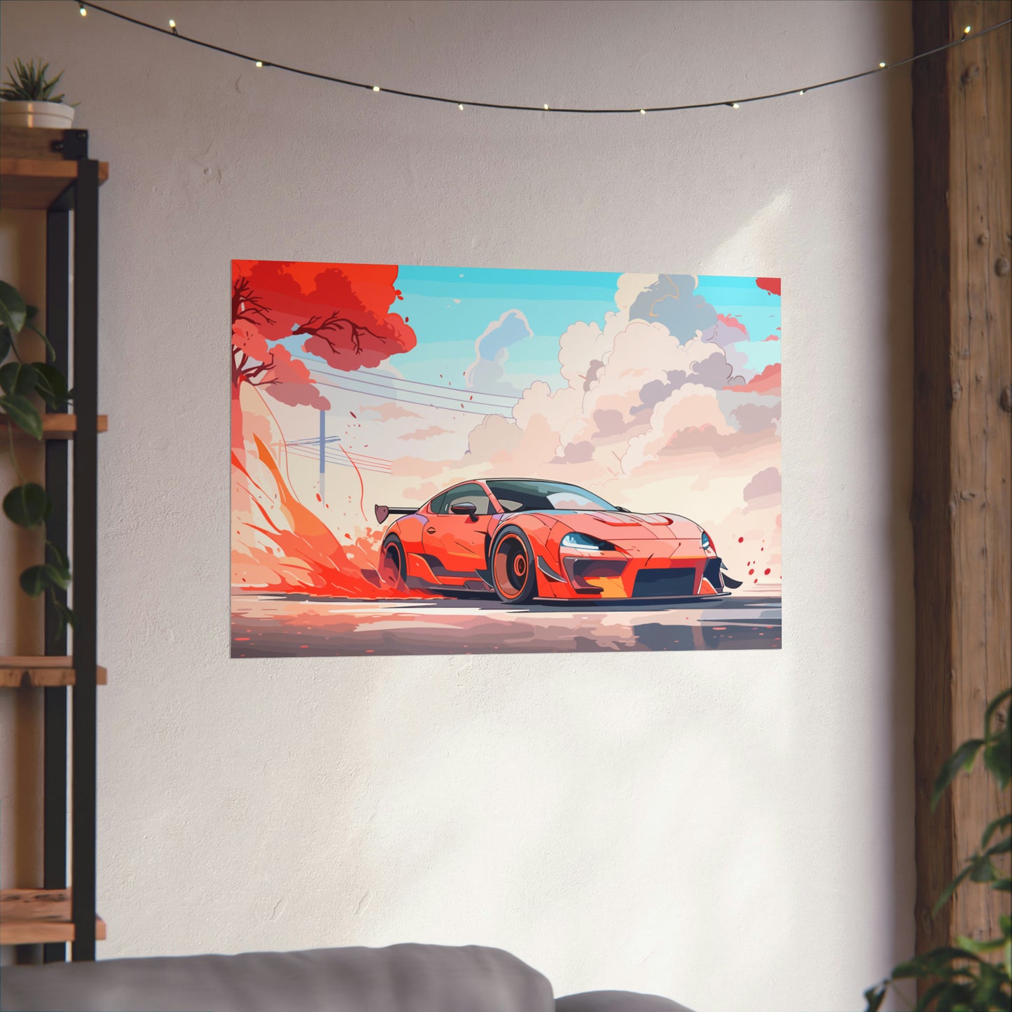Japanese Drift Car Poster Art Print | Customizable