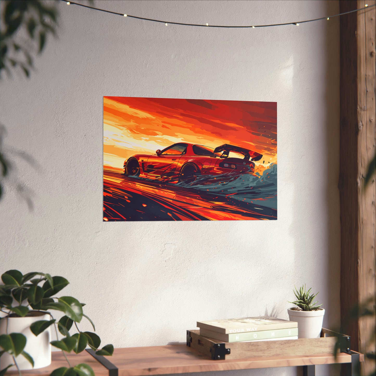 Japanese Drift Car Poster Art Print | Customizable