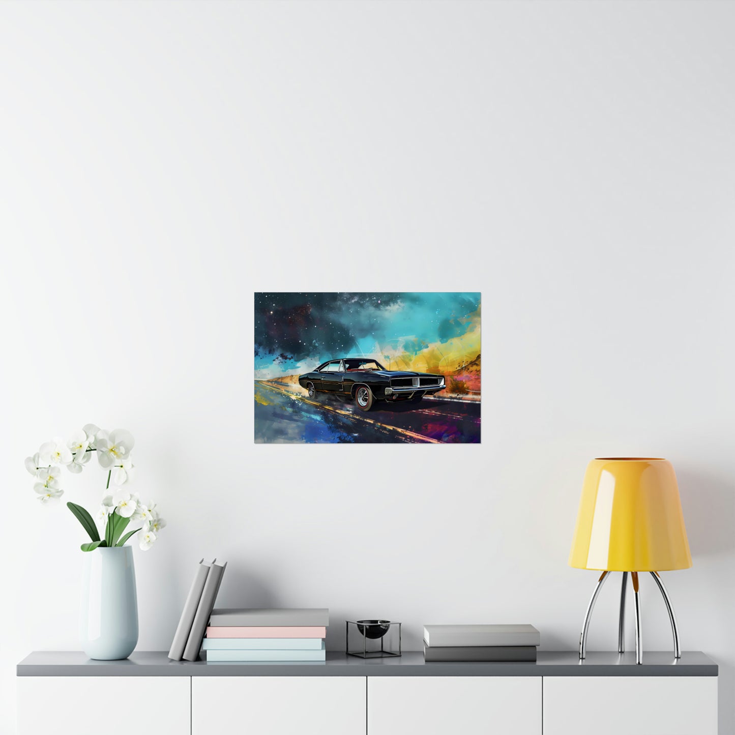 Vintage American Muscle Car Art Print Poster | Unframed
