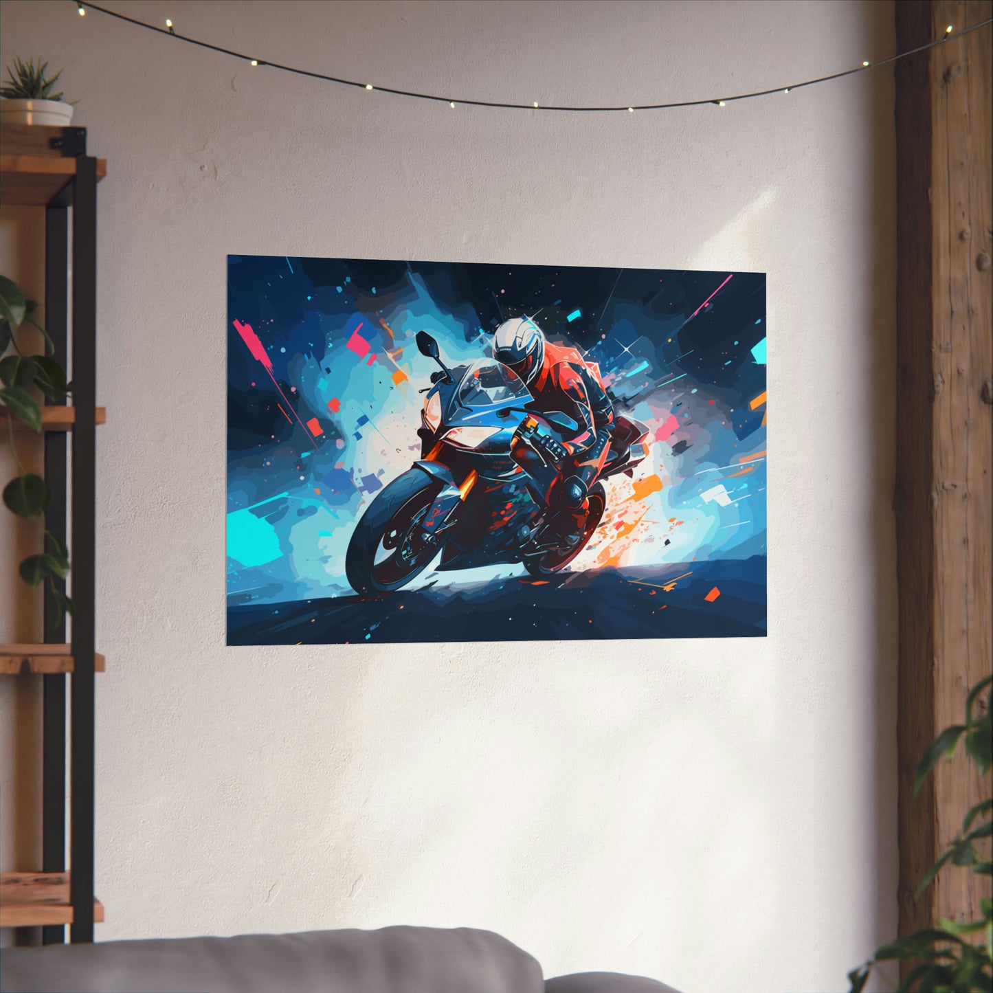Sport Bike Motorcycle Art Print Poster | Unframed