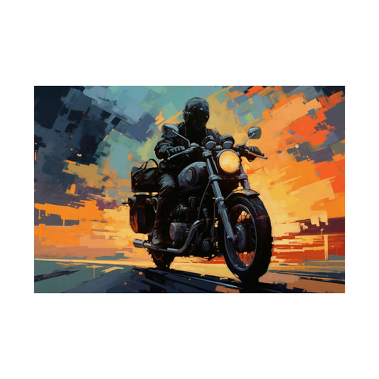 Motorcycle Art Print Poster | Unframed