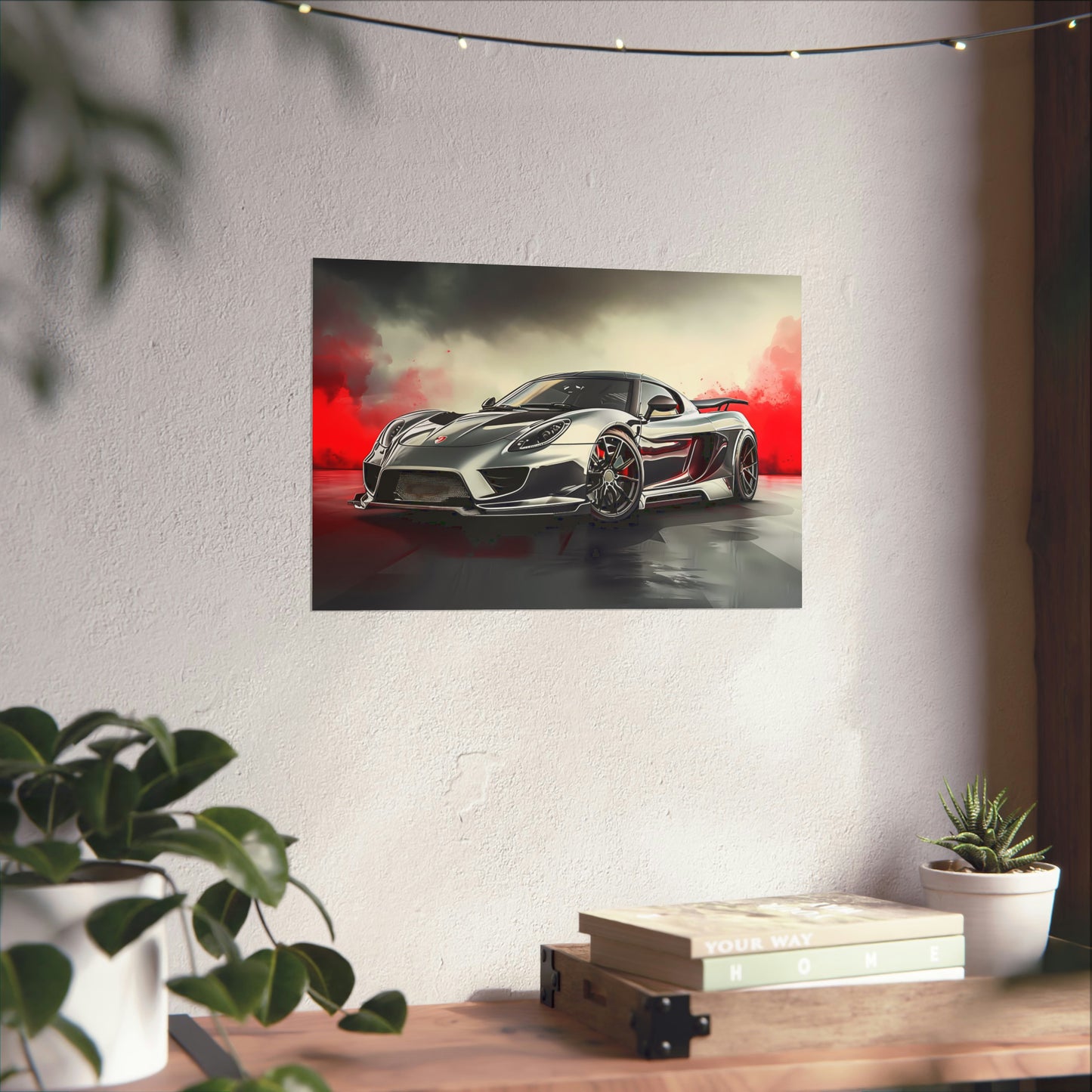 Supercar Sports Car Poster Art Print | Customizable | Unframed