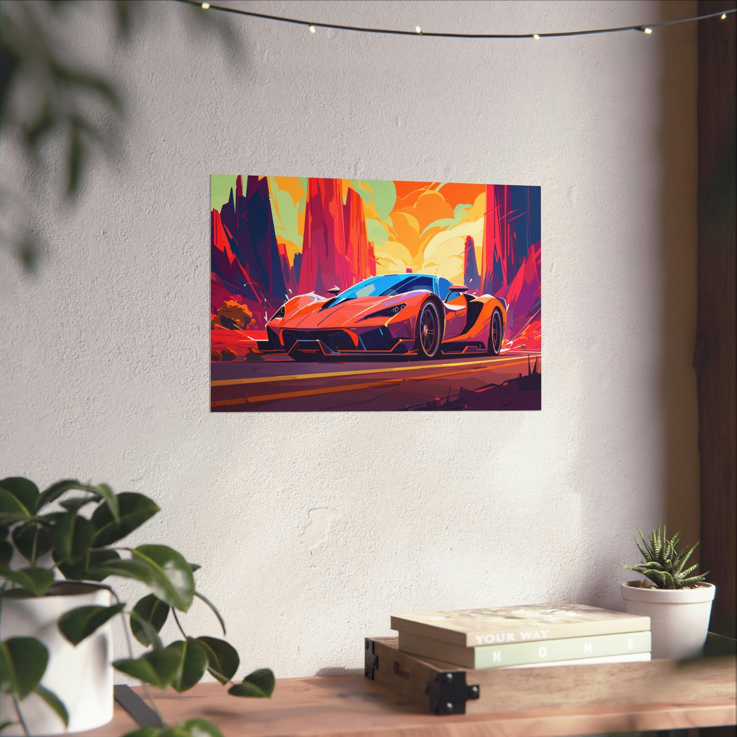 Supercar Sports Car Poster Art Print | Customizable
