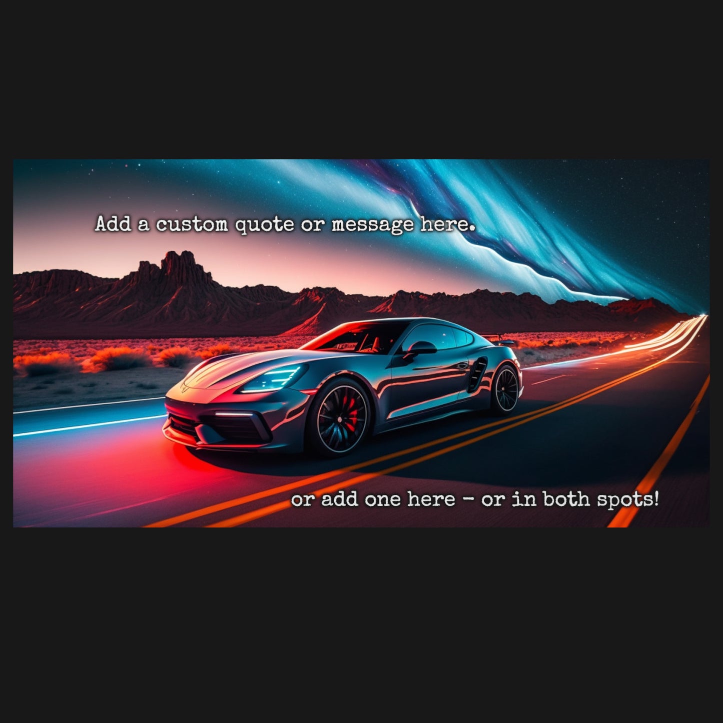 Supercar Sports Car Poster Art Print | Customizable