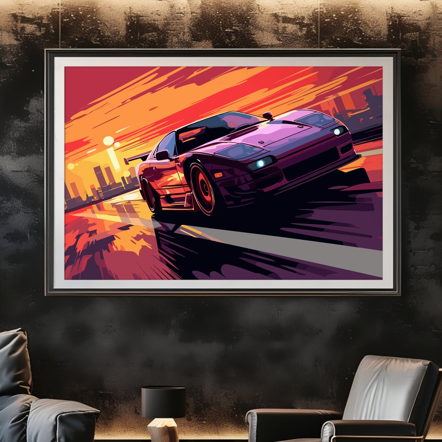 Japanese Drift Car Poster Art Print | Customizable