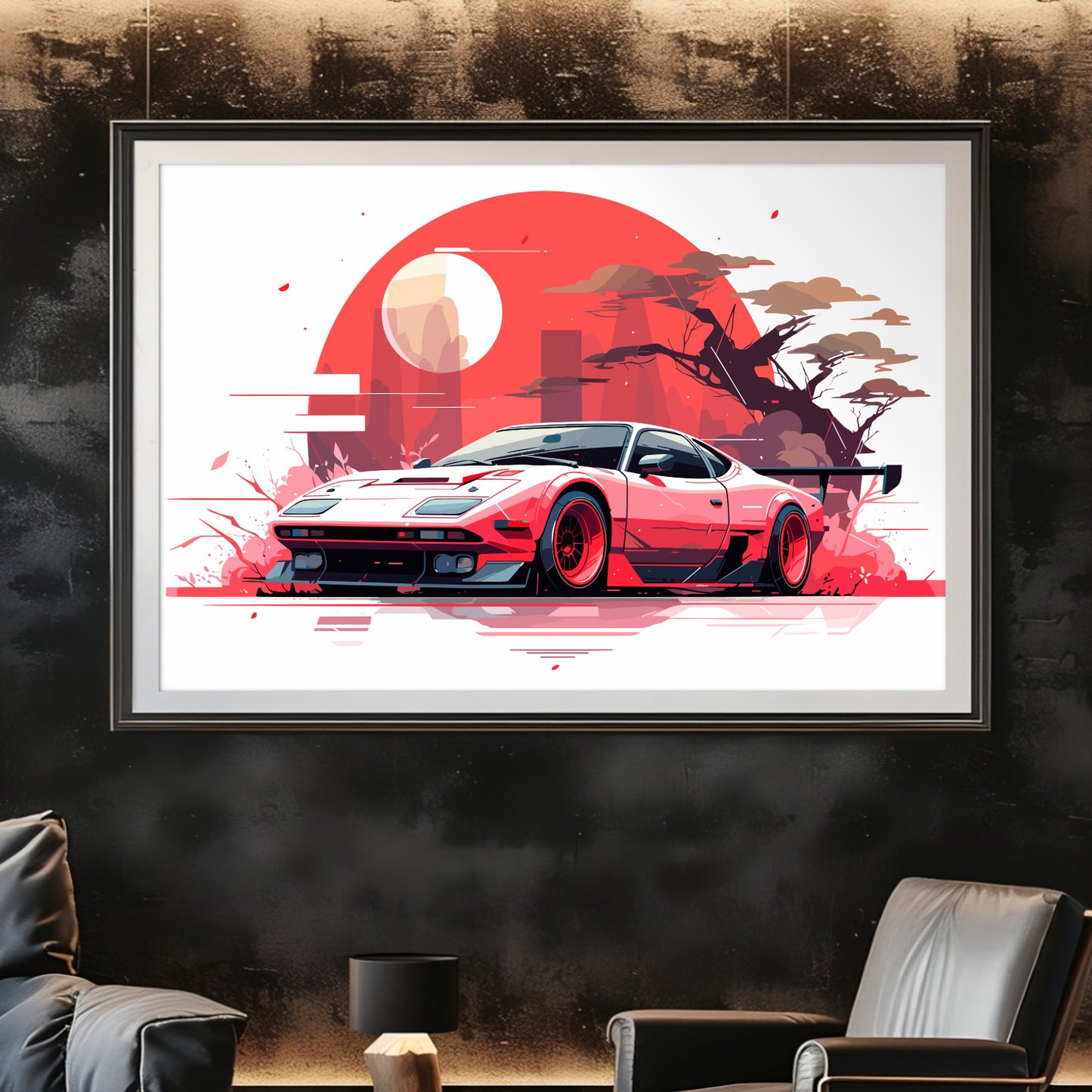 Japanese Drift Car Poster Art Print | Customizable