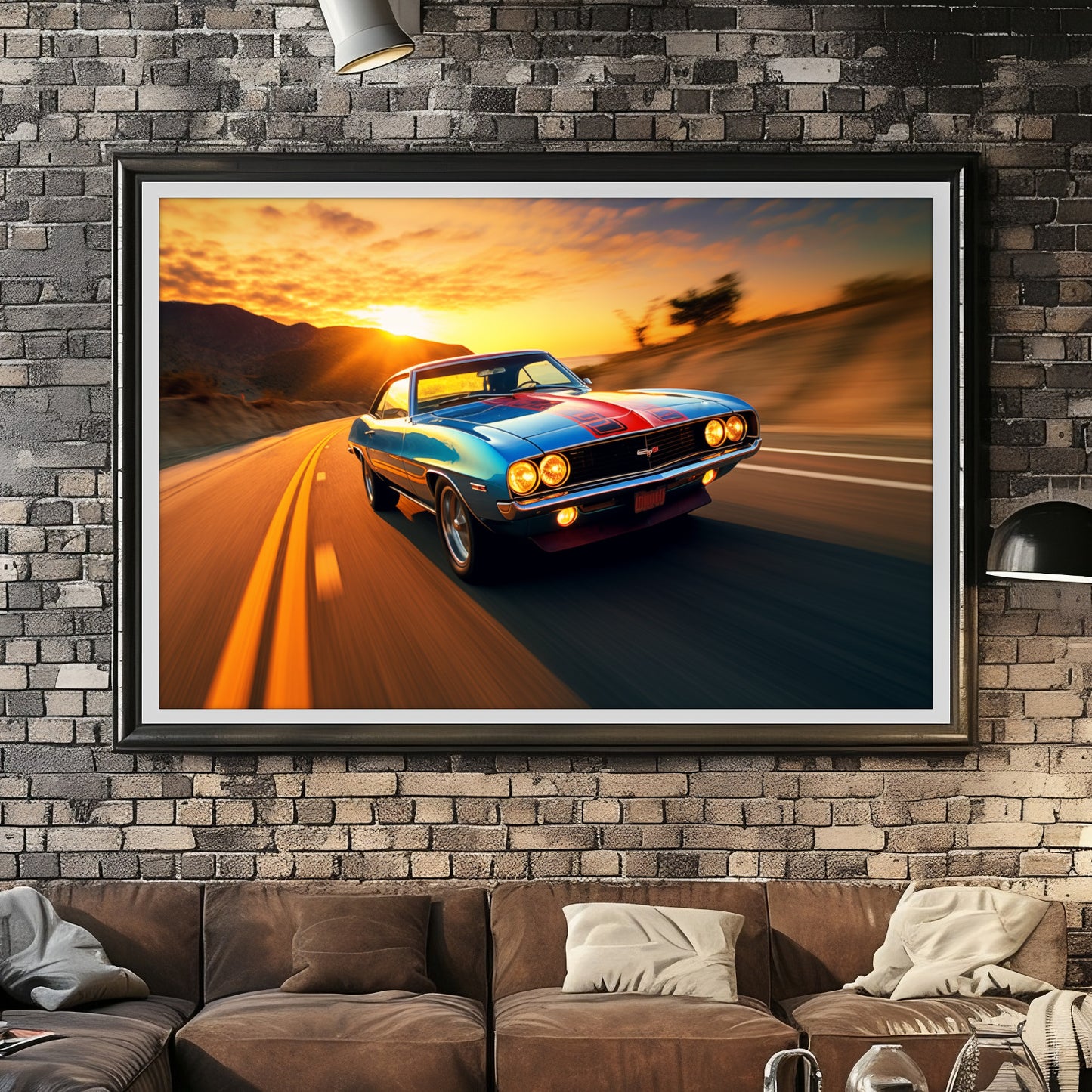Vintage American Muscle Car Poster Art Print| Customizable