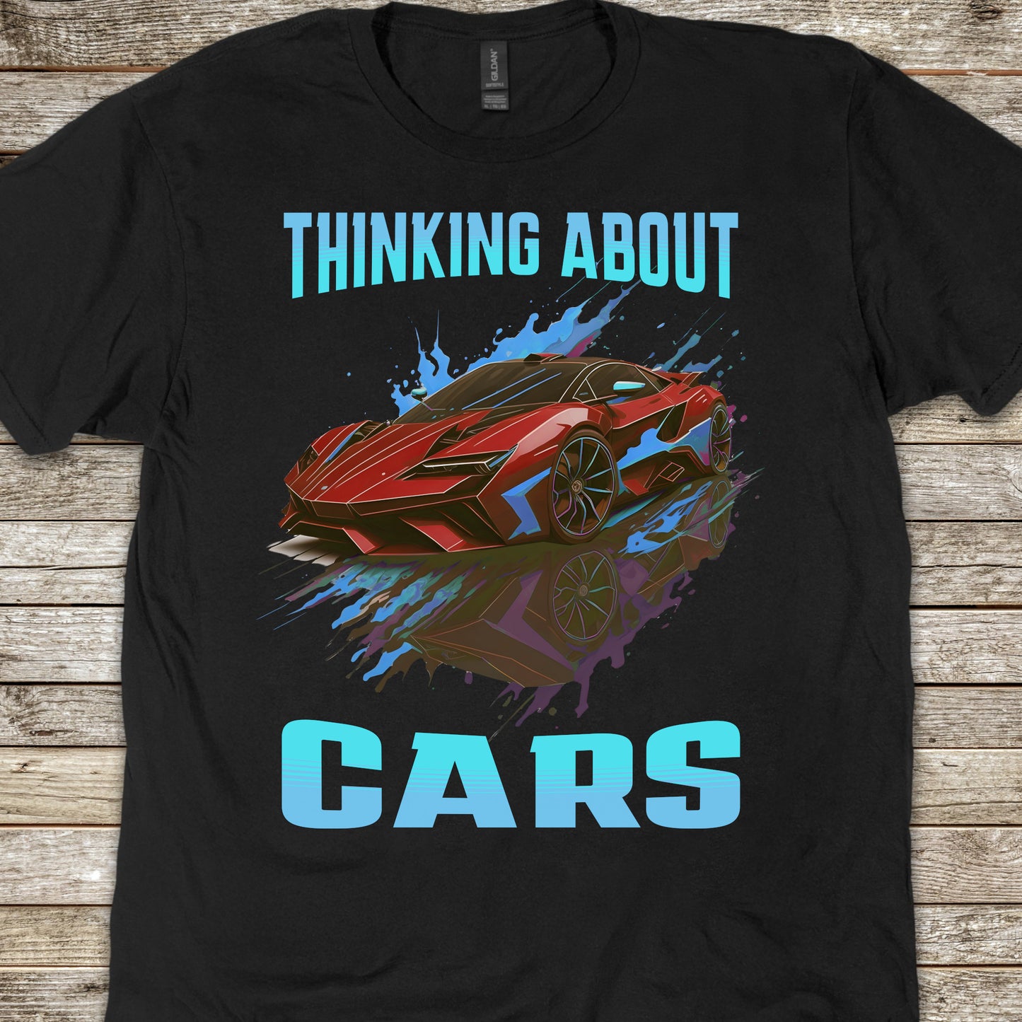 Thinking About Cars Supercar Sports Car Youth Size Boys T-Shirt