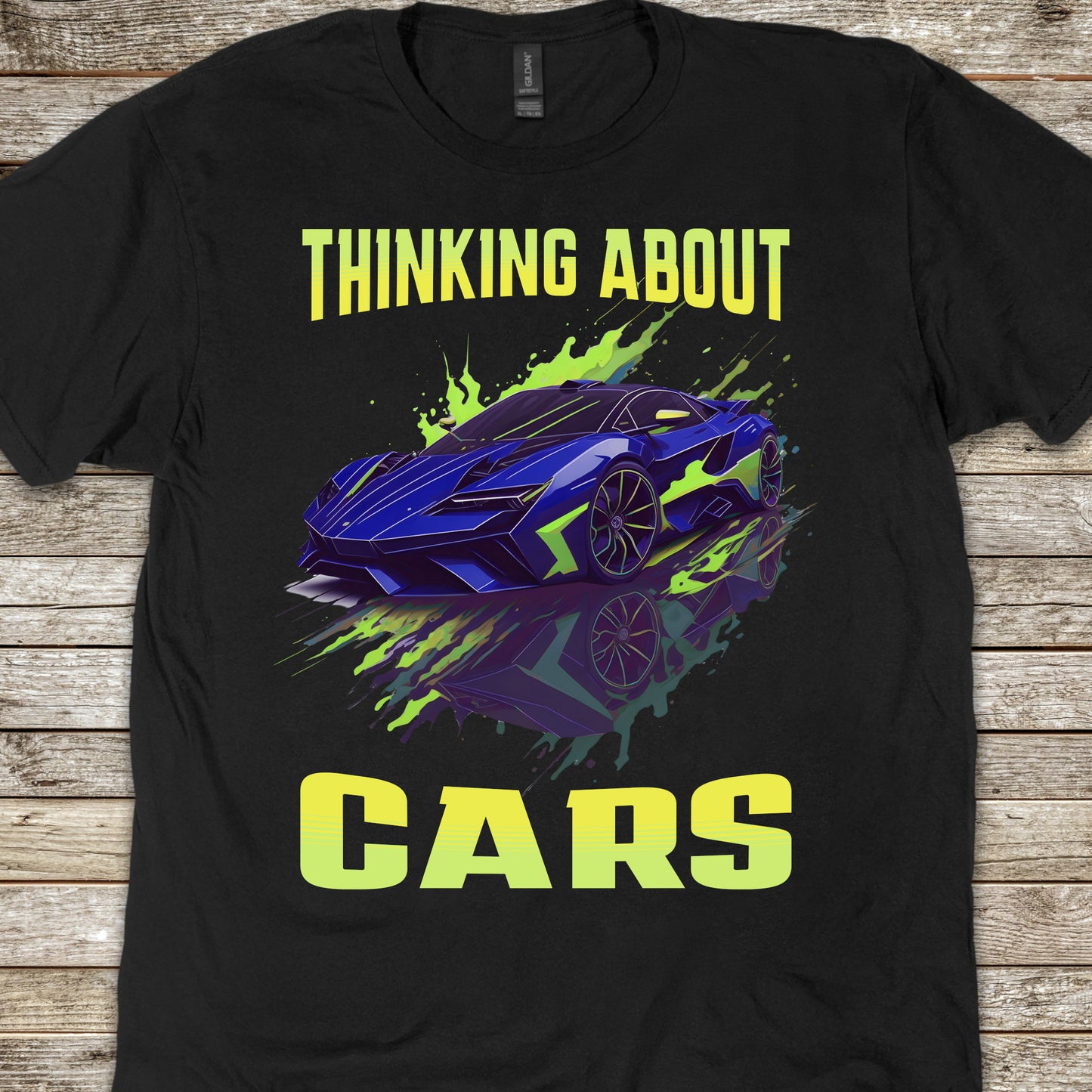 Thinking About Cars Supercar Sports Car Youth Size Boys T-Shirt