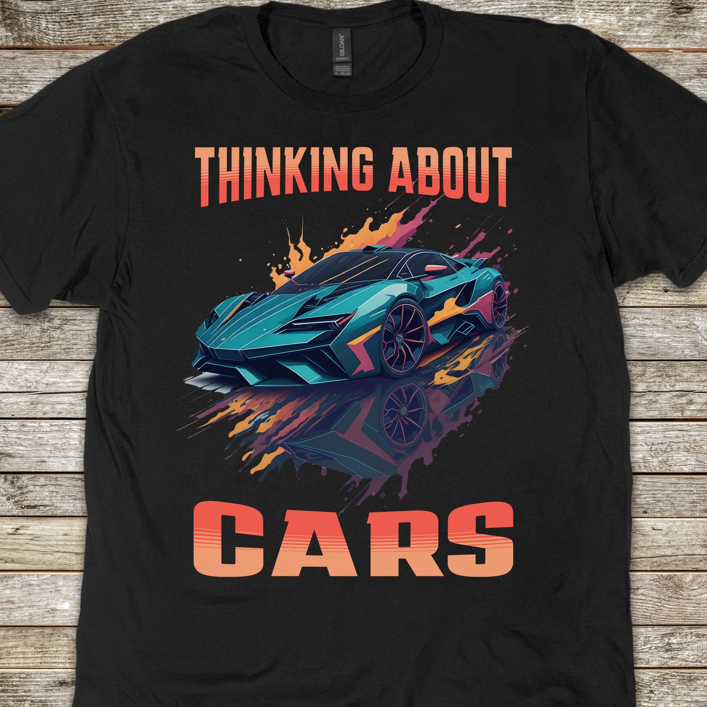 Thinking About Cars Supercar Sports Car Youth Size Boys T-Shirt