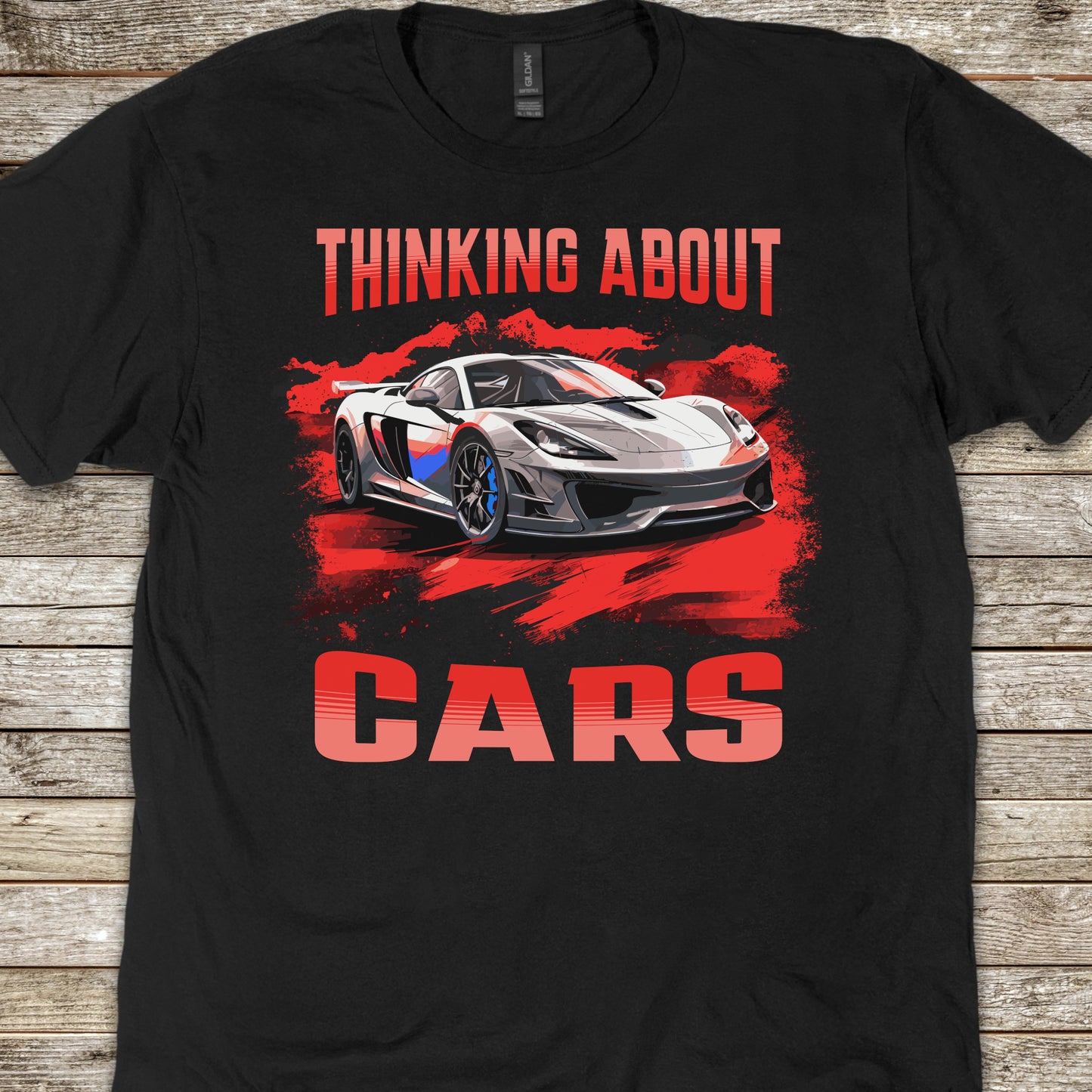 Thinking About Cars Supercar Sports Car Youth Size Boys T-Shirt