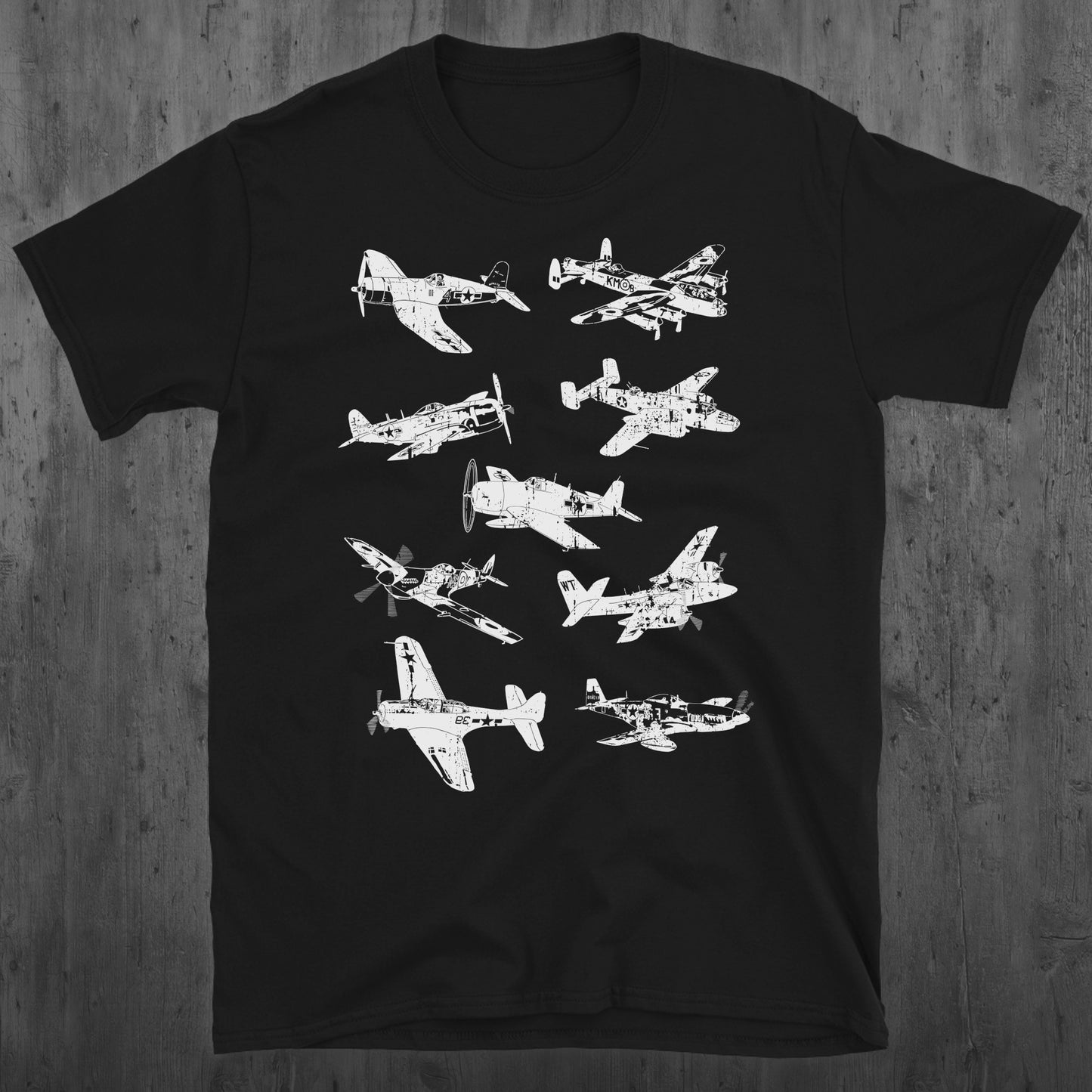 Vintage WWII Fighter Plane Jets T-Shirt