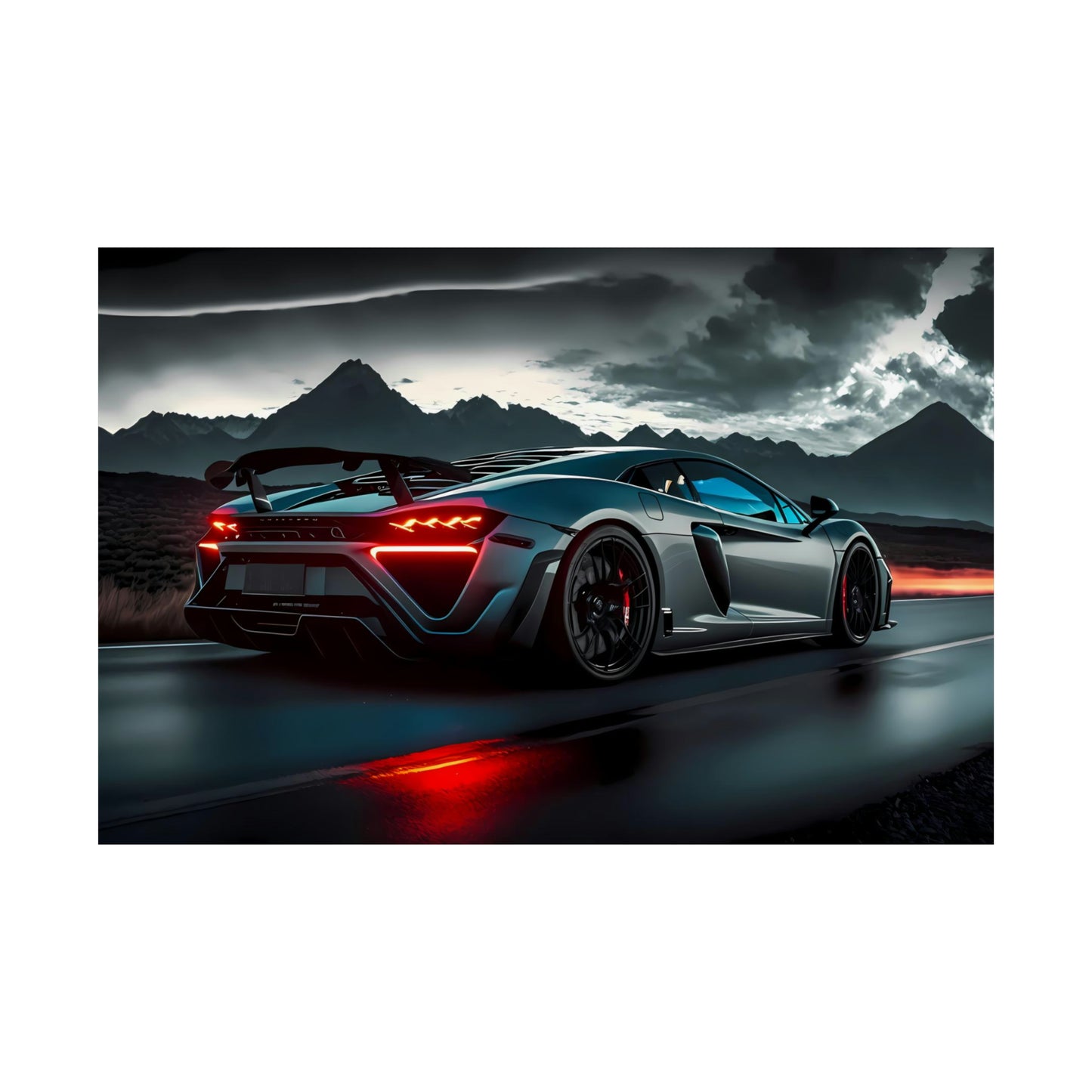 Supercar Sports Car Poster Art Print | Customizable