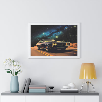 Vintage American Muscle Car Framed Poster Art Print