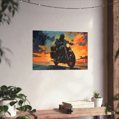 Motorcycle Art Print Poster | Unframed