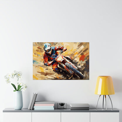 Dirt Bike Rider Art Print Poster | Unframed