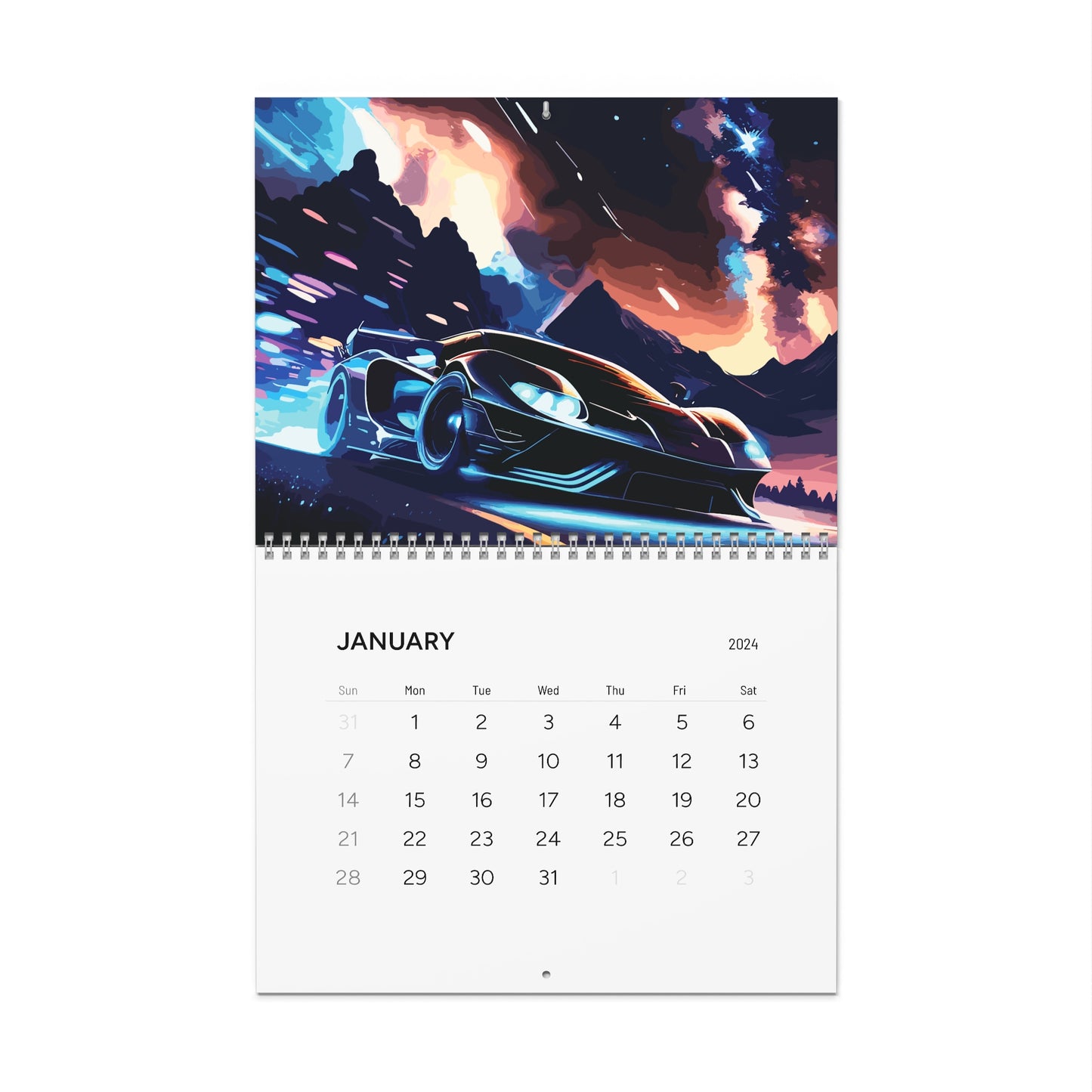 Supercar Sports Car Exotic Luxury Hypercar | Wall Calendar 2024