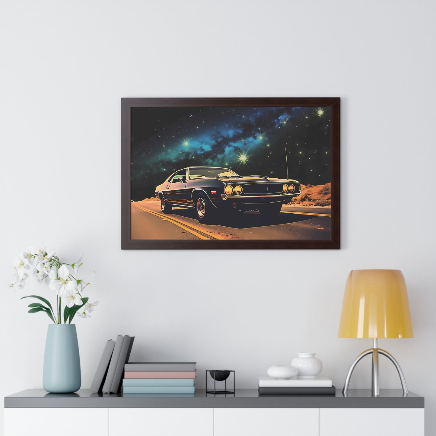 Vintage American Muscle Car Framed Poster Art Print