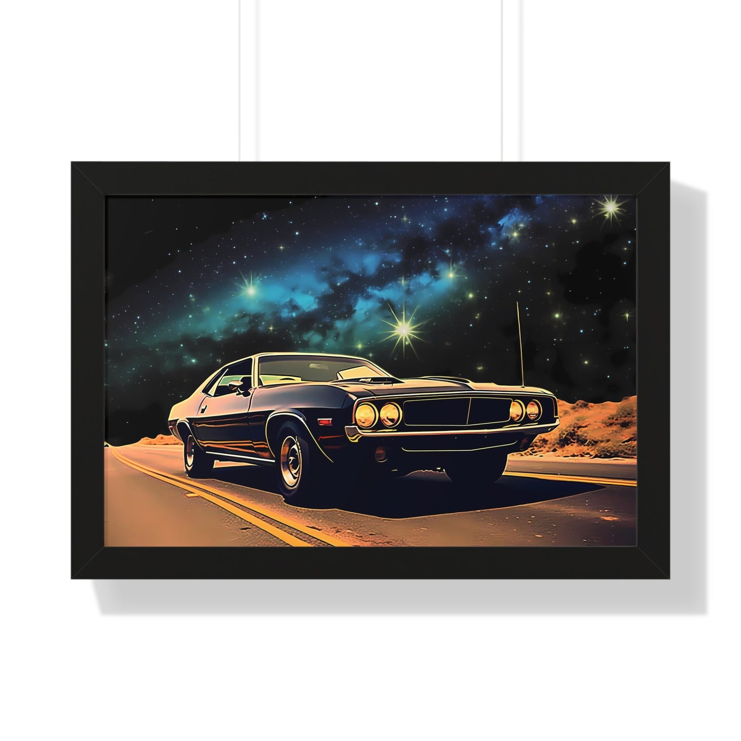 Vintage American Muscle Car Framed Poster Art Print