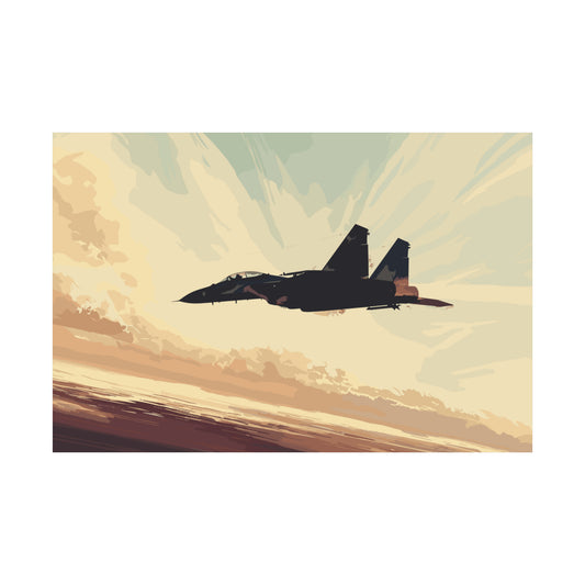 Fighter Jet Plane Poster Art Print | Customizable