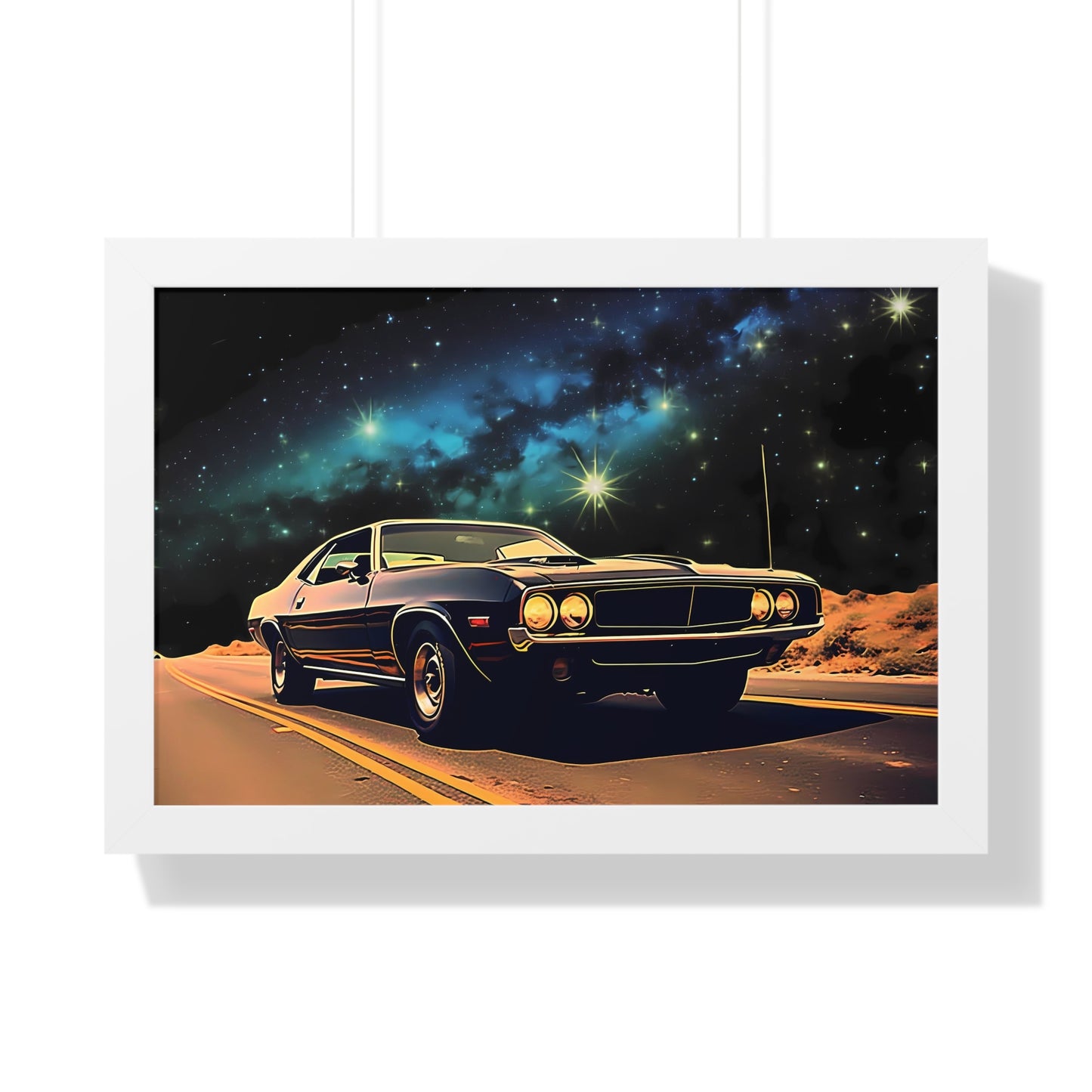 Vintage American Muscle Car Framed Poster Art Print