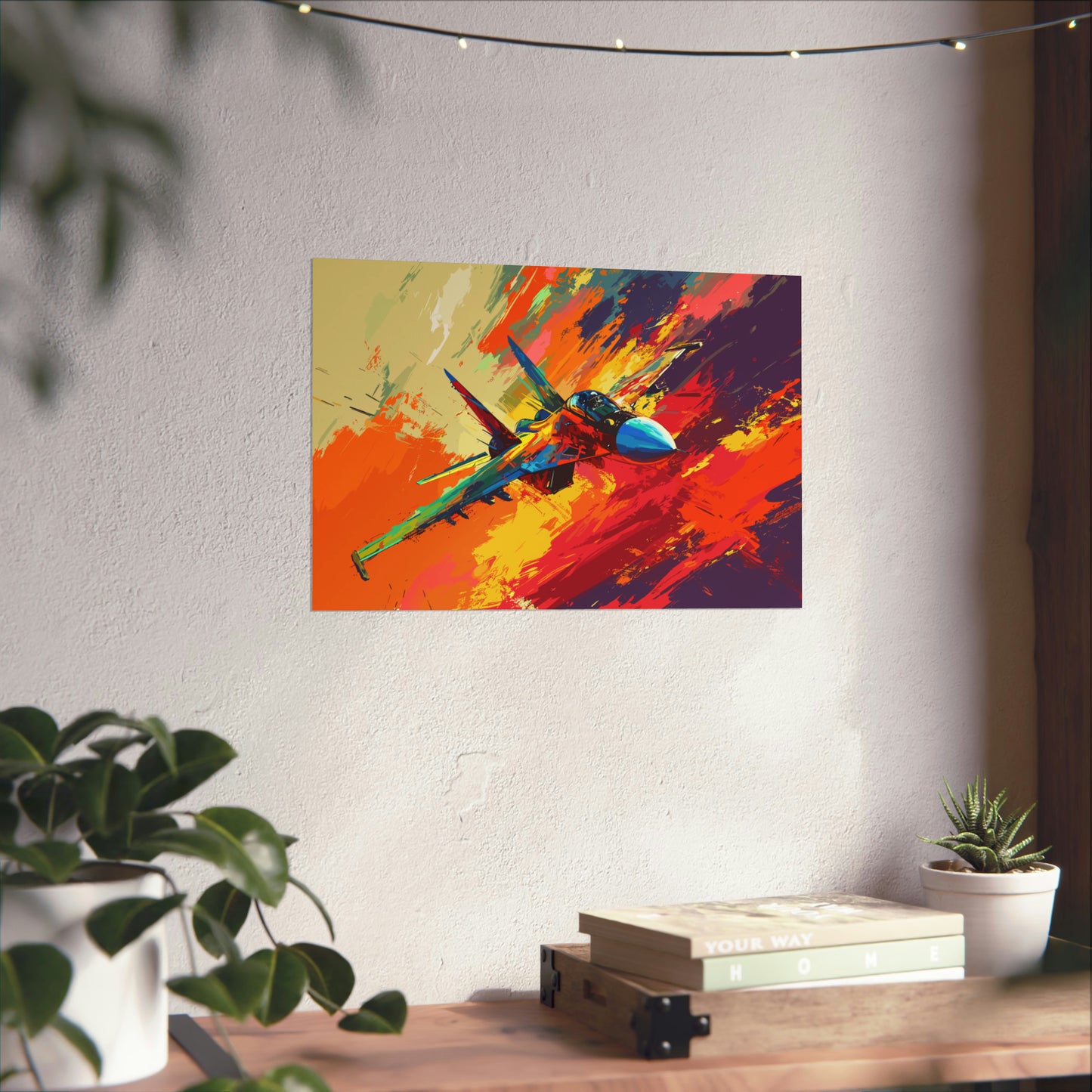 Fighter Jet Plane Poster Art Print | Customizable