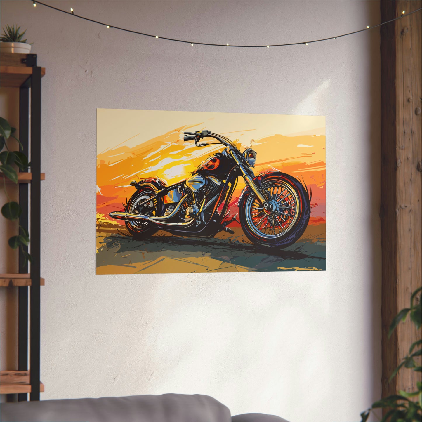 Motorcycle Art Print Poster | Unframed