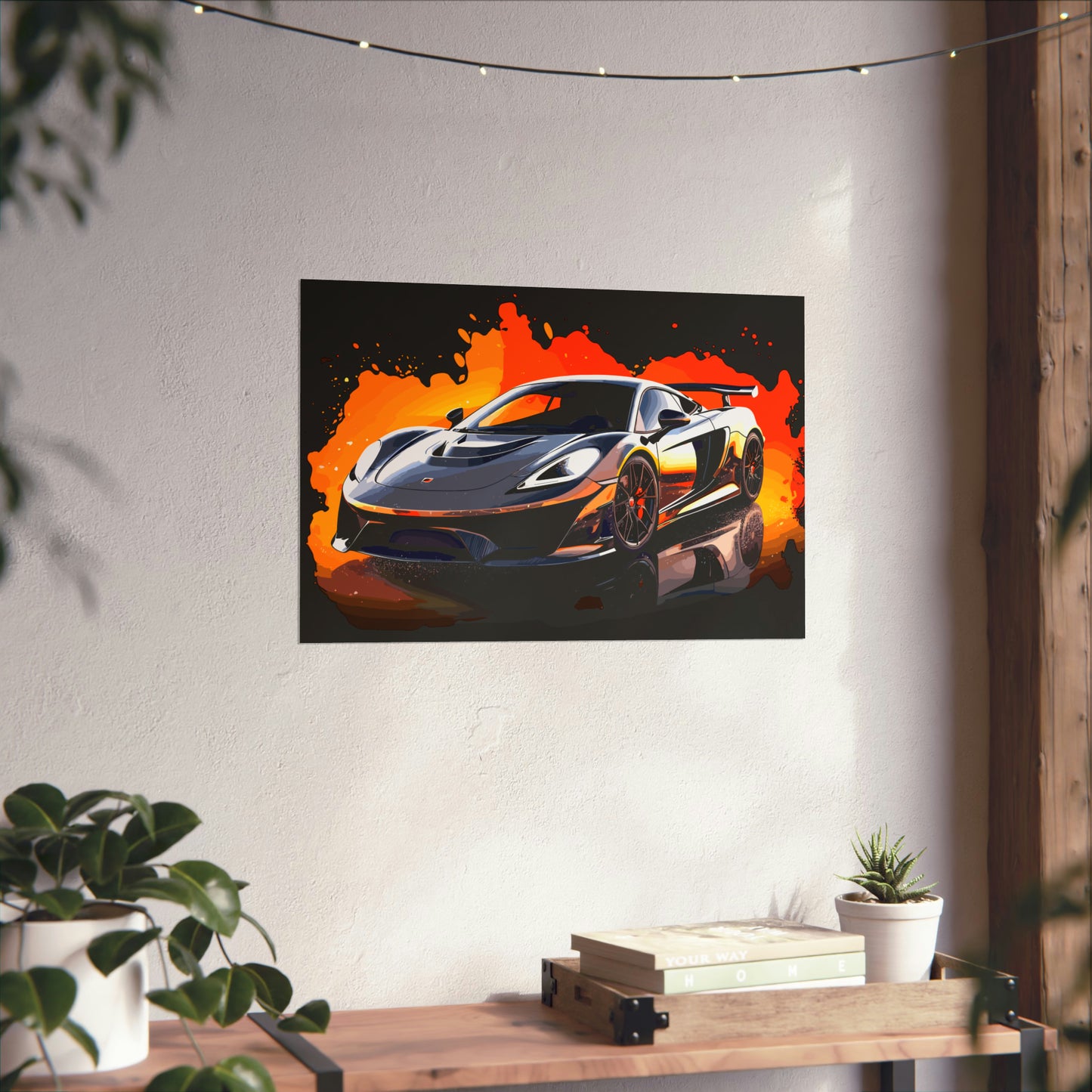 Supercar Sports Car Poster Art Print | Customizable