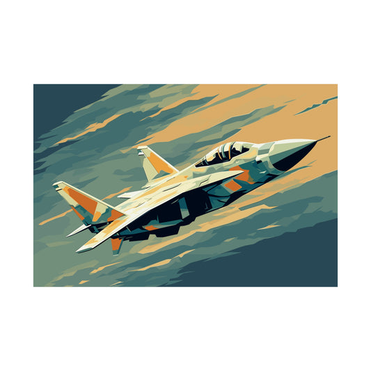 Fighter Jet Plane Art Print Poster | Unframed