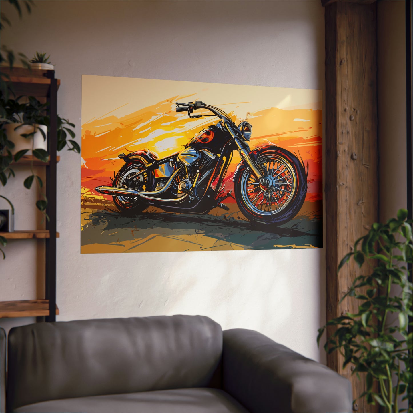 Motorcycle Art Print Poster | Unframed