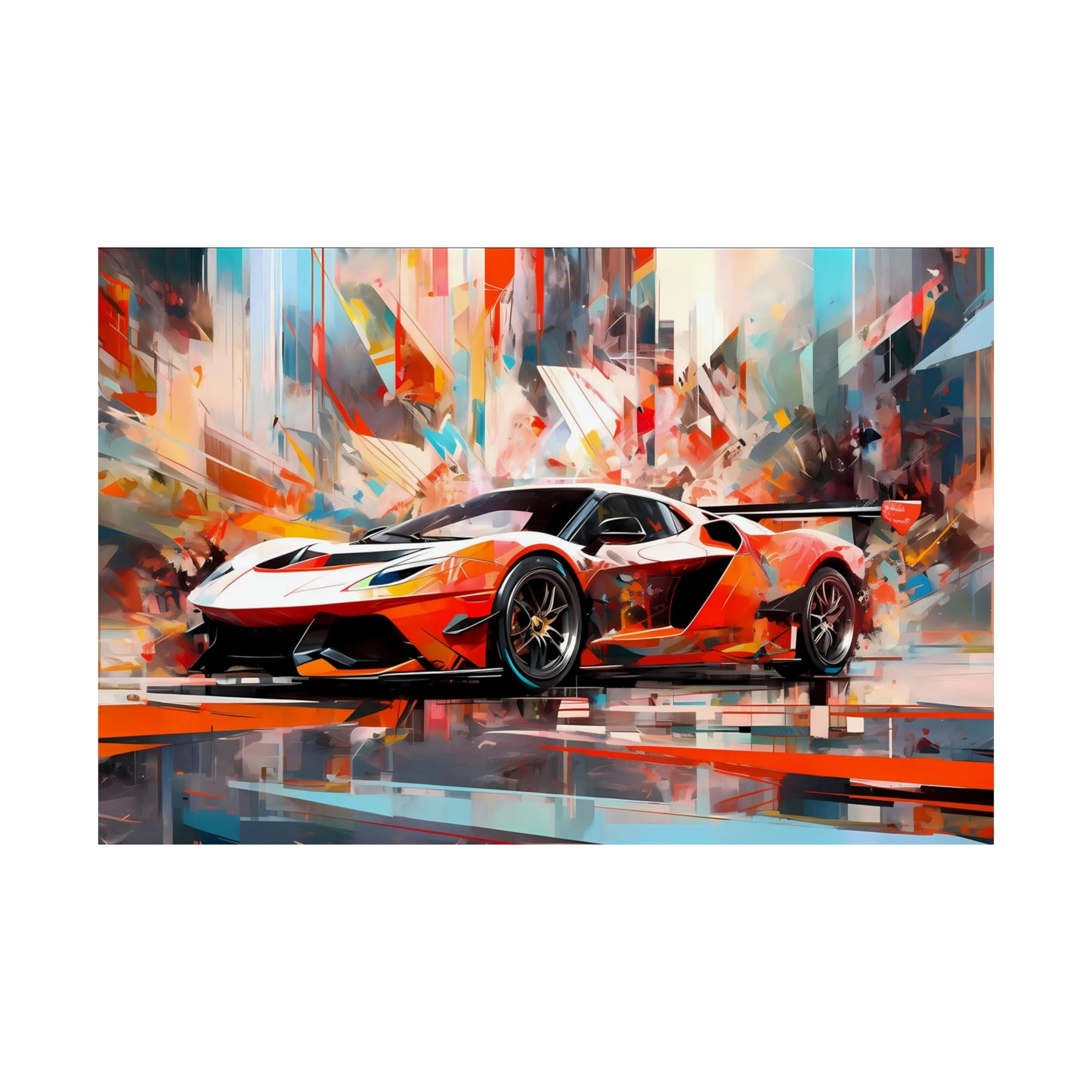 Supercar Sports Car Poster Art Print | Customizable