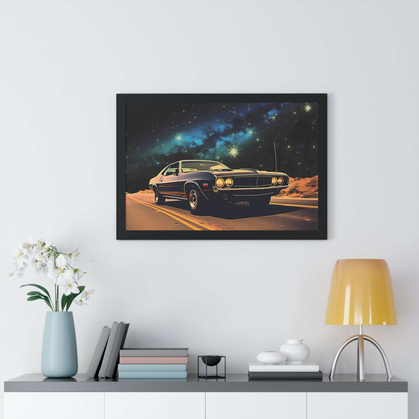 Vintage American Muscle Car Framed Poster Art Print