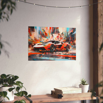 Supercar Sports Car Poster Art Print | Customizable