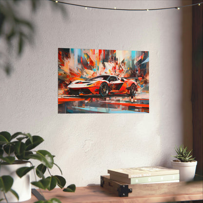 Supercar Sports Car Poster Art Print | Customizable