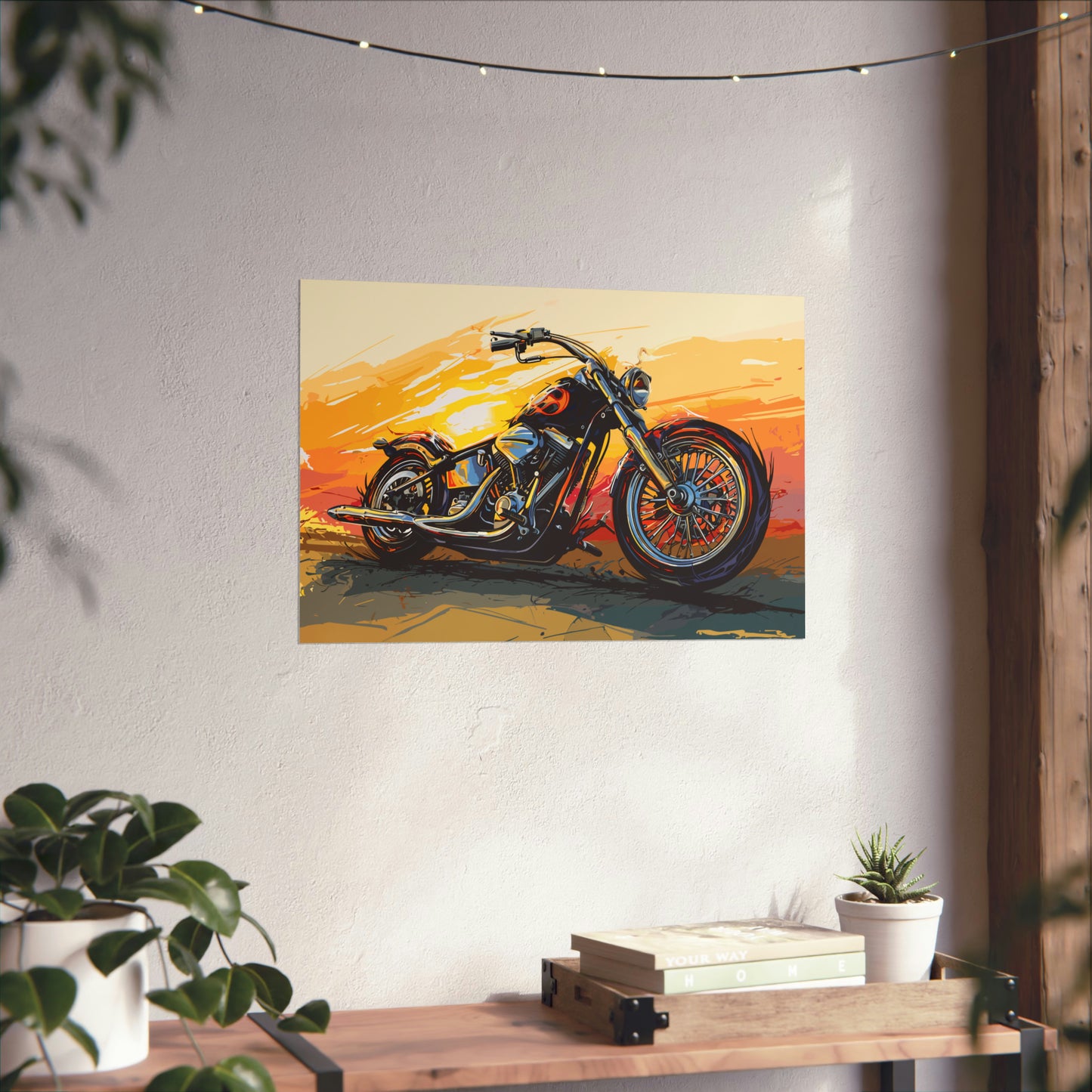 Motorcycle Art Print Poster | Unframed