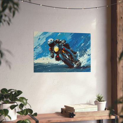 Sport Bike Motorcycle Art Print Poster | Unframed