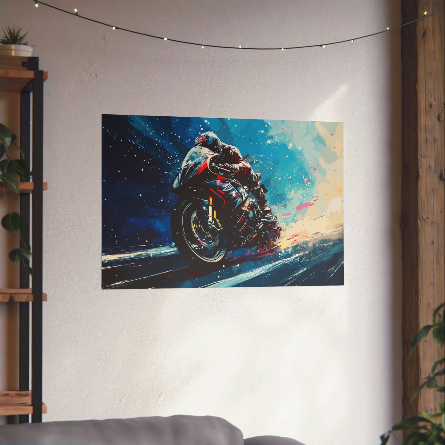 Sport Bike Motorcycle Art Print Poster | Unframed