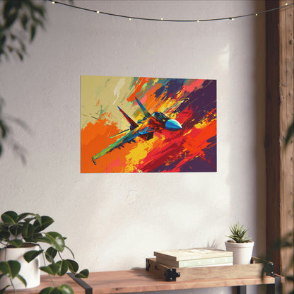 Fighter Jet Plane Poster Art Print | Customizable