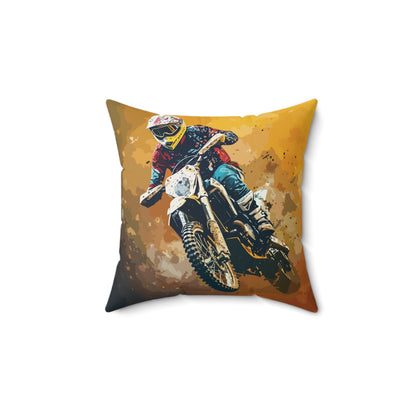 Dirt Bike Rider | Throw Pillow