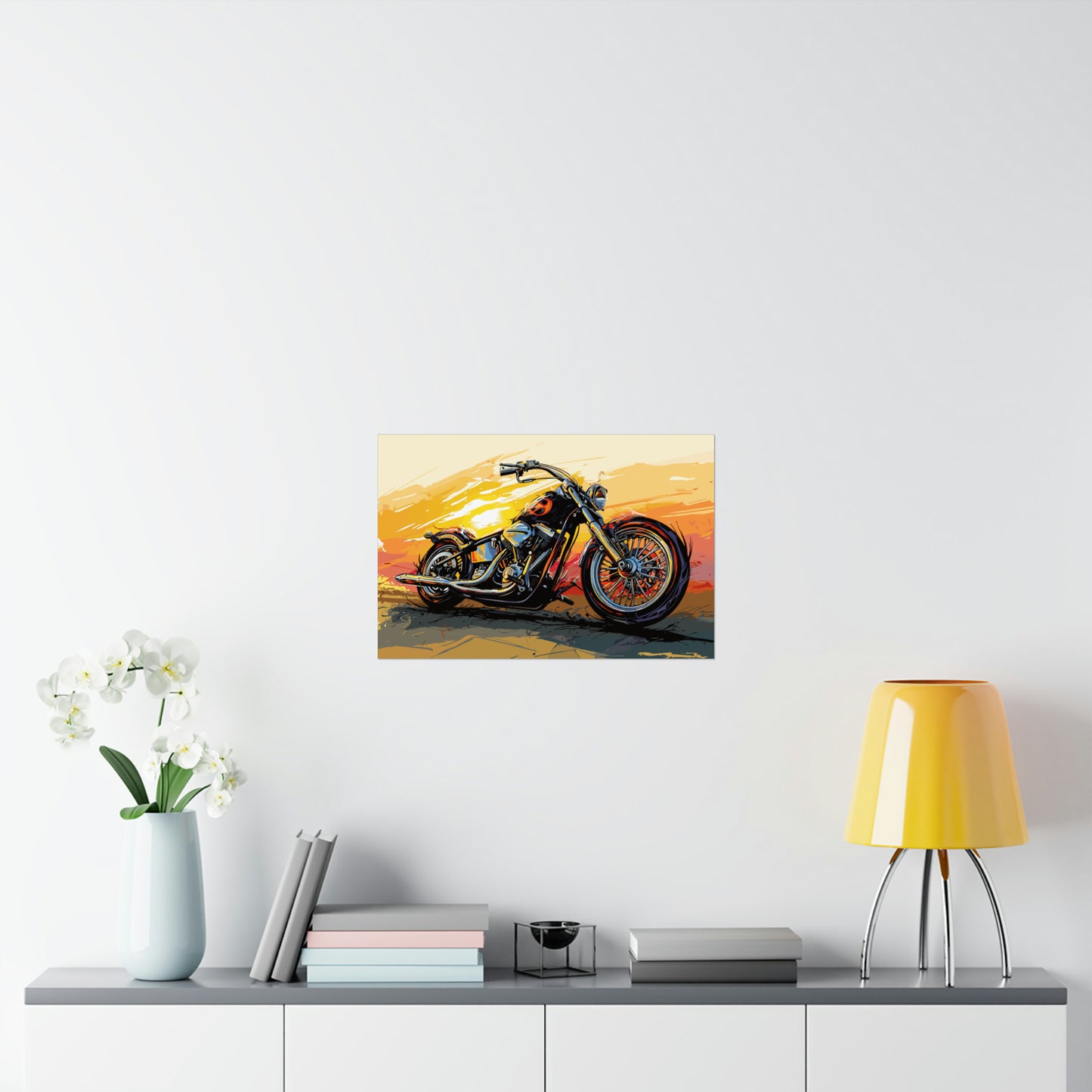 Motorcycle Art Print Poster | Unframed